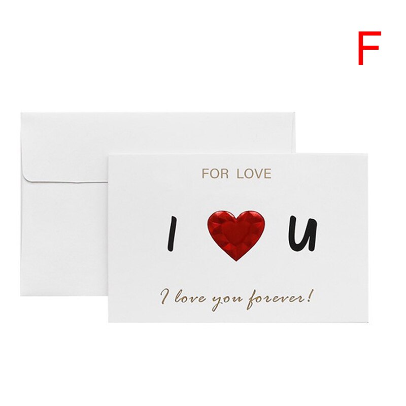 3D Red Heart Envelopes Romantic Valentine's Day Greeting Card Thanksgiving Foil Diy Love Thank You Card Message Card: Light Grey