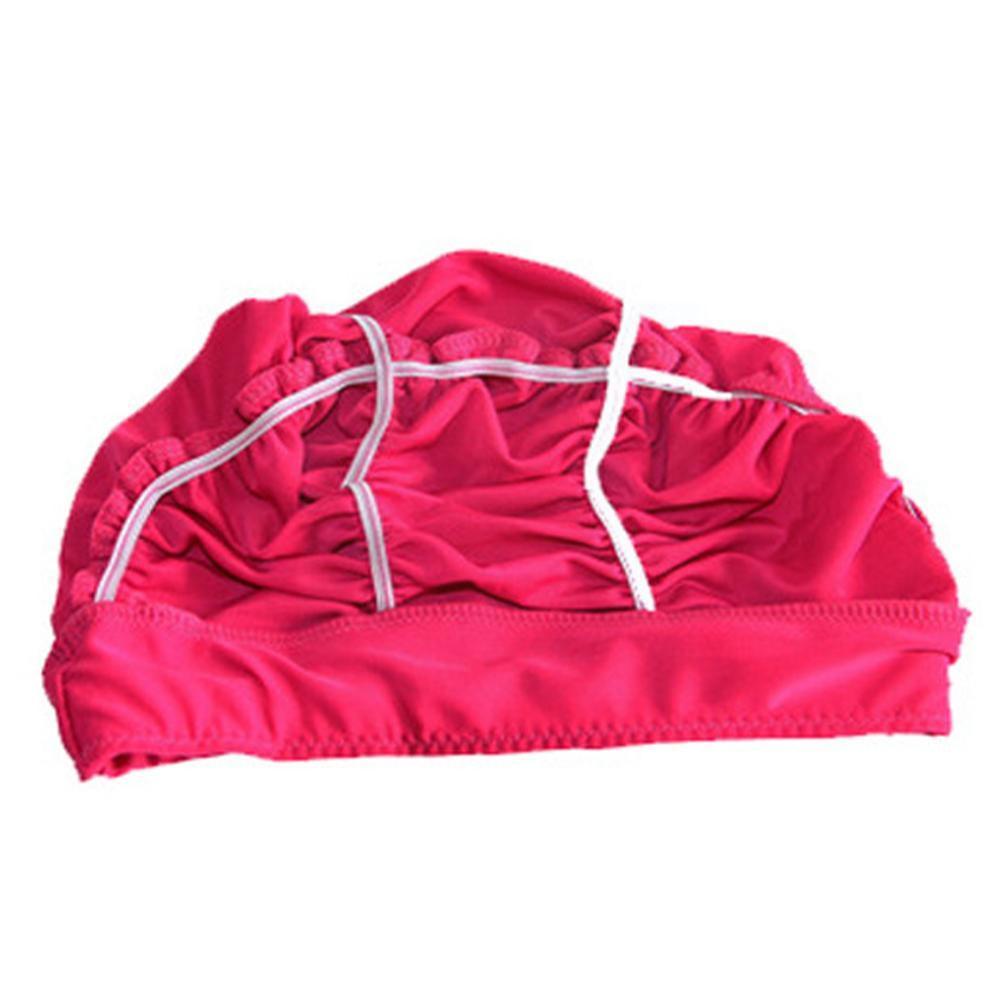 Adults High Elastic Swimming Caps Men Women Waterproof Caps Ears Swimming Pool Hair Diving Swimming Protect Cap Hat Large L E0E5