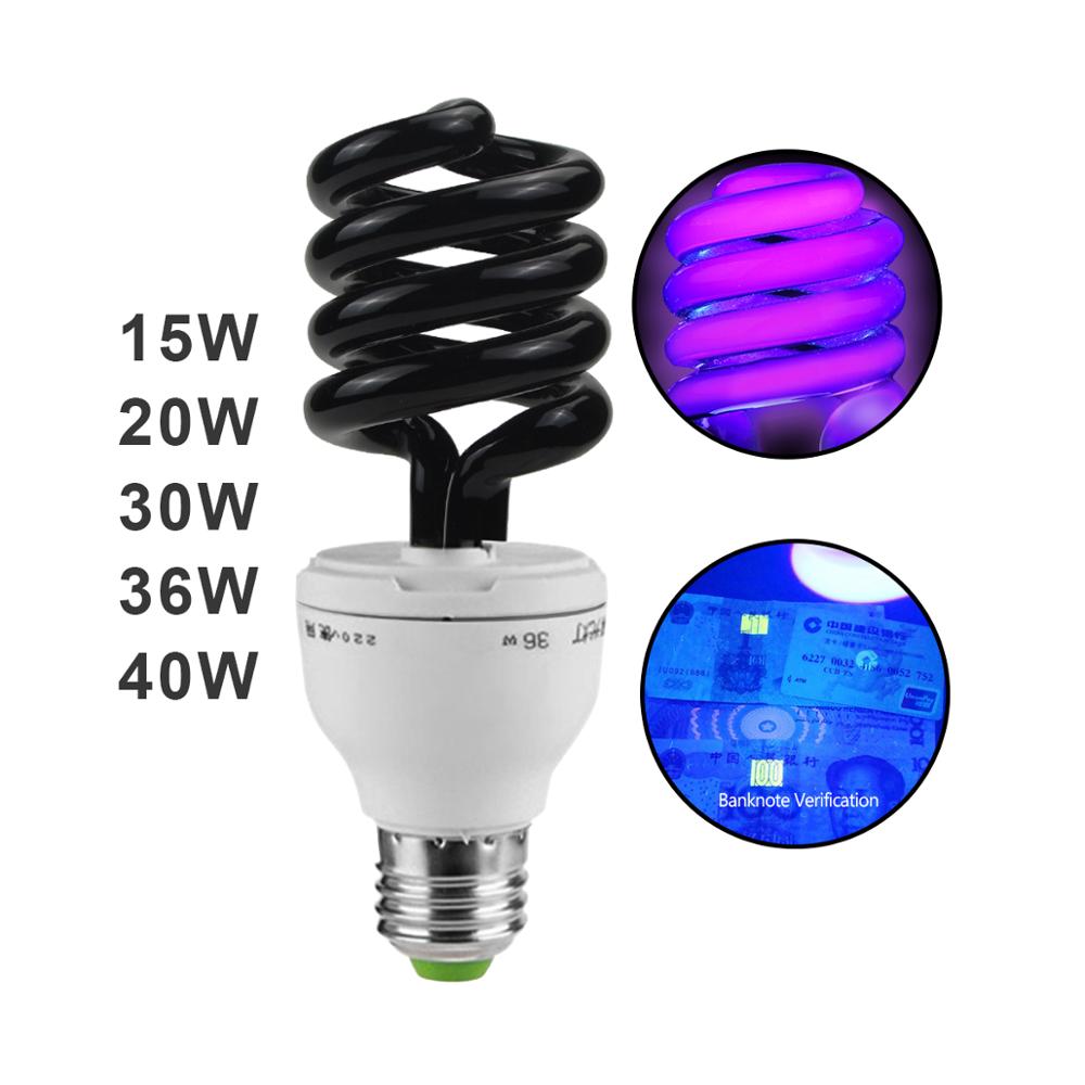 Lámpara uv de luz negra, 15W -40W, CA 220V, luz ultravioleta, detección de fluorescencia