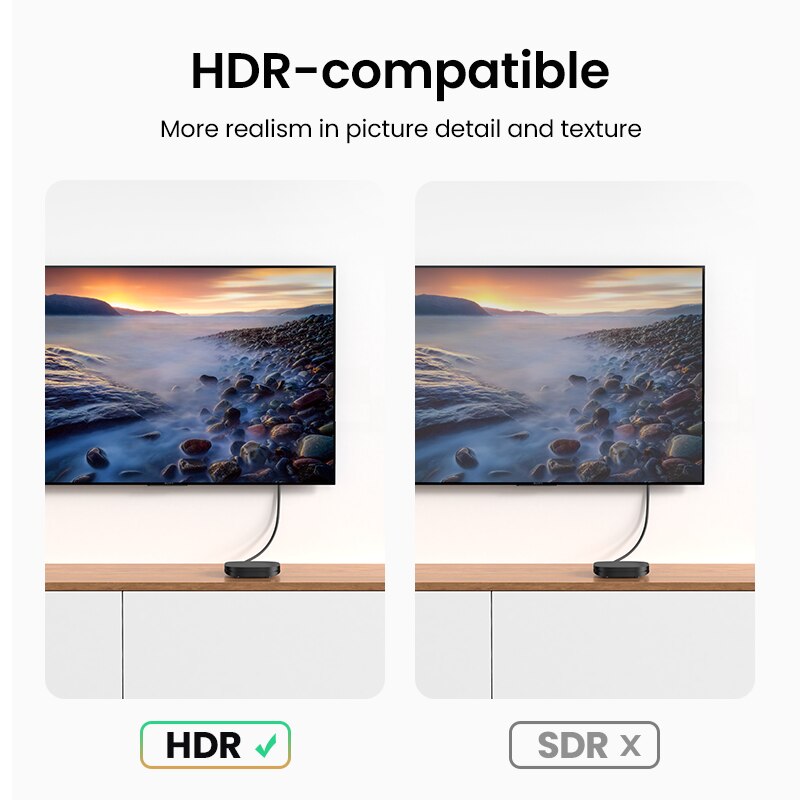 Ugreen kabel HDMI kabel 4K 2.0 do Apple TV PS4 przejściówka kabel HDMI do HDMI 60Hz kabel Audio wideo Cabo kabel HDMI 4K