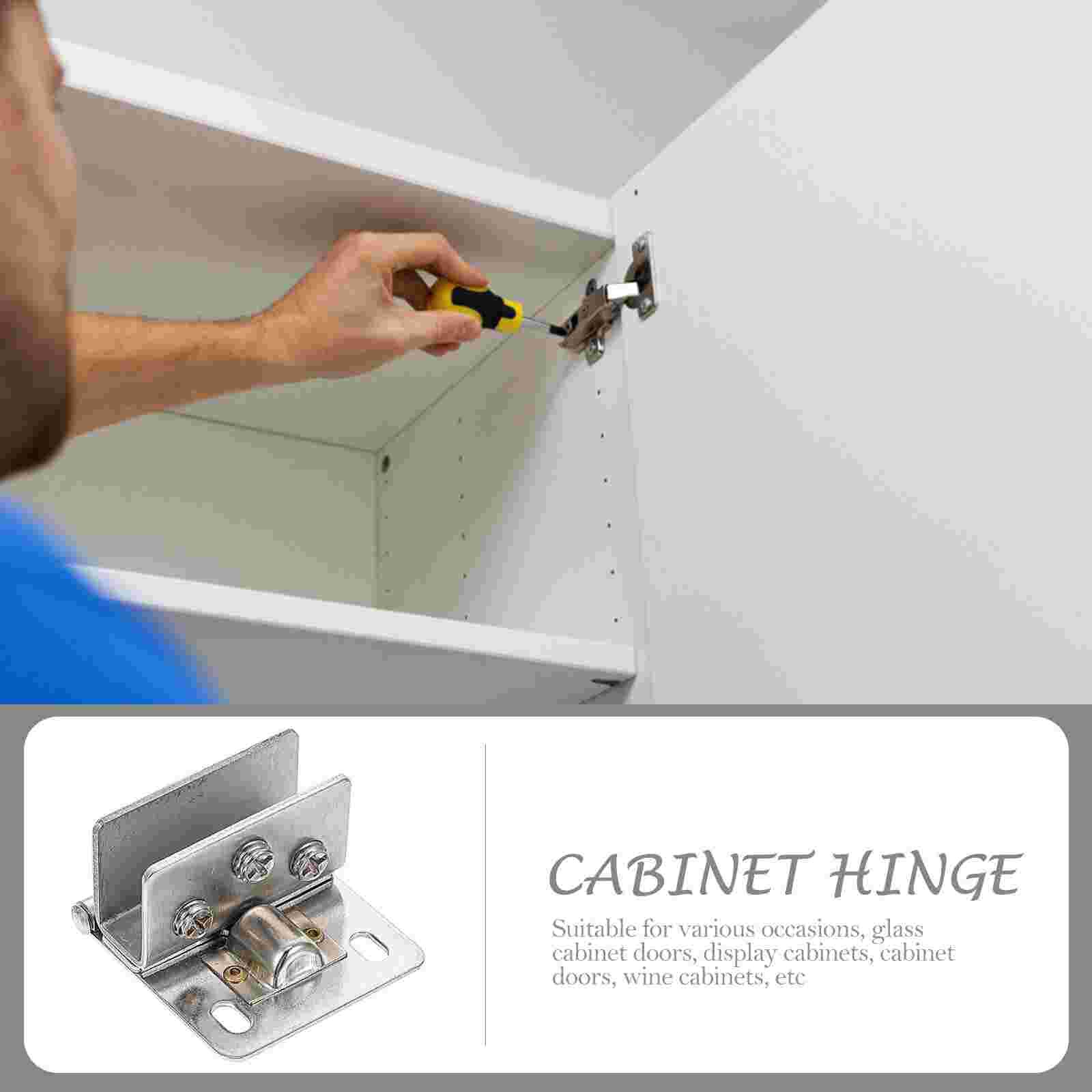 4pcs Showcase Door Hinge Stainless Gate Hinge Cabinet Hinge Replacement