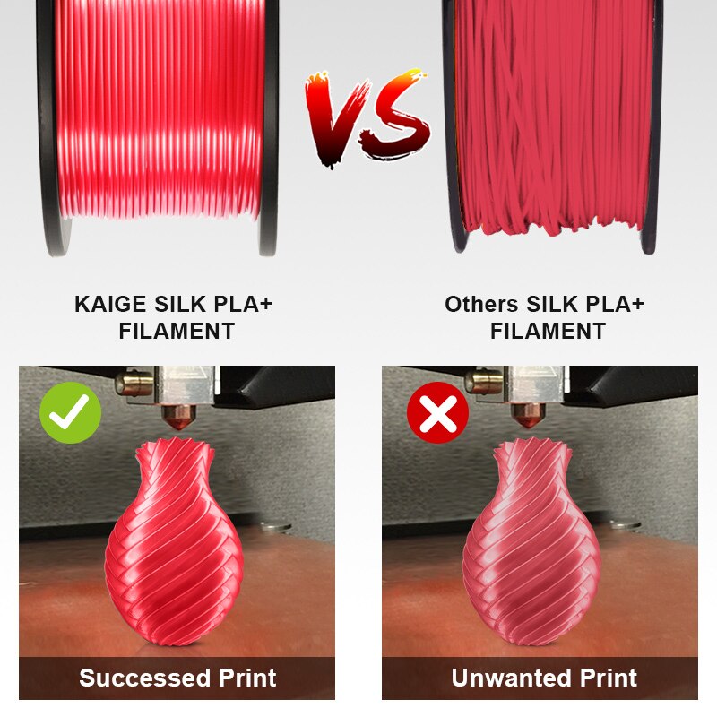 PLA Filament pla silk sffect 1KG For 3D Printers Filament 1.75MM 330M 2.2lbs Silk Texture Refills Biodegradable Material