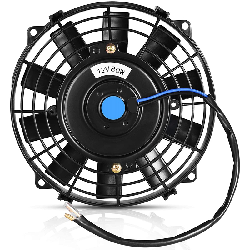 Universal Slim Fan Push Pull Electric Radiator Cooling Fans 12V 80W Engine Fan with Mount Kit(Diameter 12 Inch)