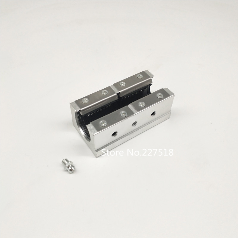 2pcs SBR20LUU 20mm aluminum block 20mm Linear motion ball bearing slide block match use SBR20 20mm linear guide rail