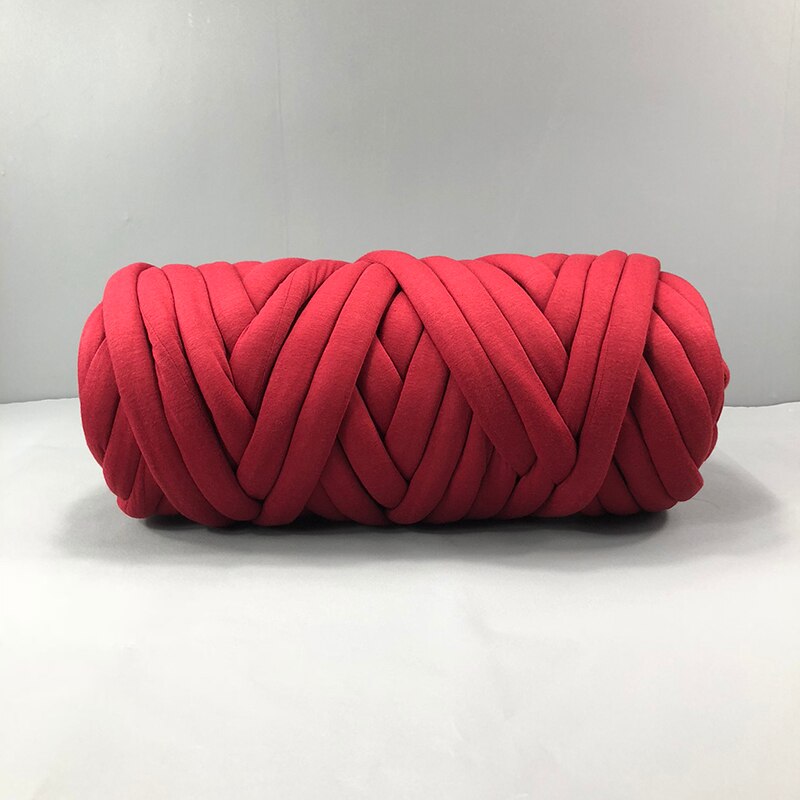 1 Kg/stk Dikke Volumineus Chunky Garen Voor Hand Breien Haak Soft Grote Katoen Diy Arm Zwervende Spinning Deken Wol Thuis decoratie: Red