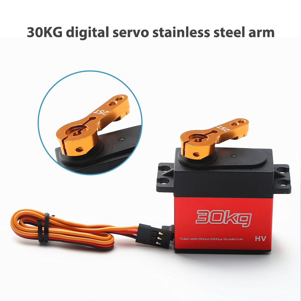 RC Servo 30kg Waterproof Arm Servos 360 Degree Large Torque Digital Servo Digital Servo Stainless Steel Gear Servo Waterproof