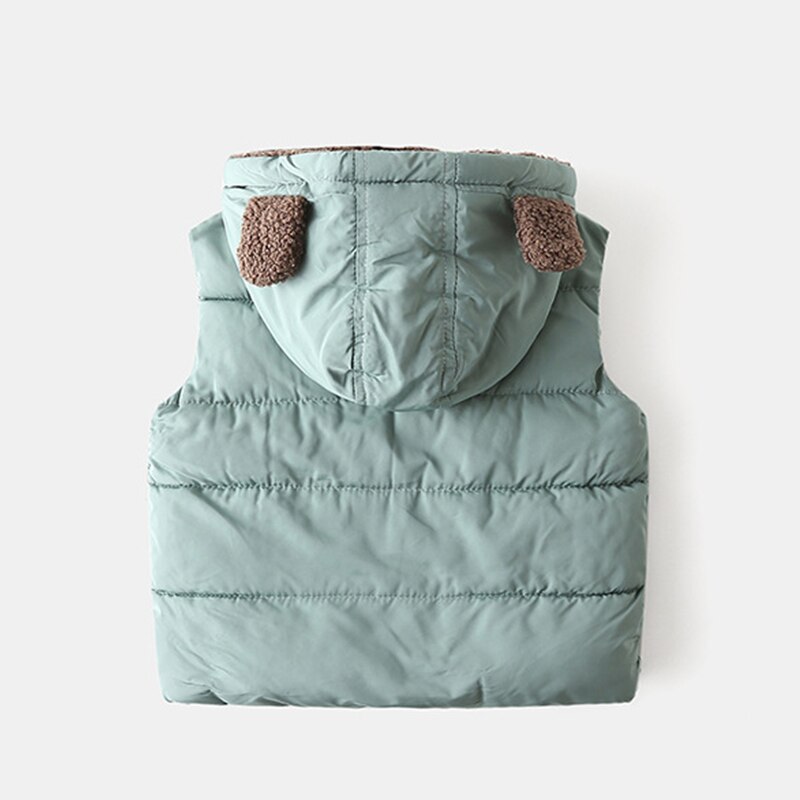 Gilet en doudoune avec capuche pour bébé,joli manteau d&#39;hiver sans manche en coton , à porter à l&#39;extérieur, pour garçon et fille, collection automne ,