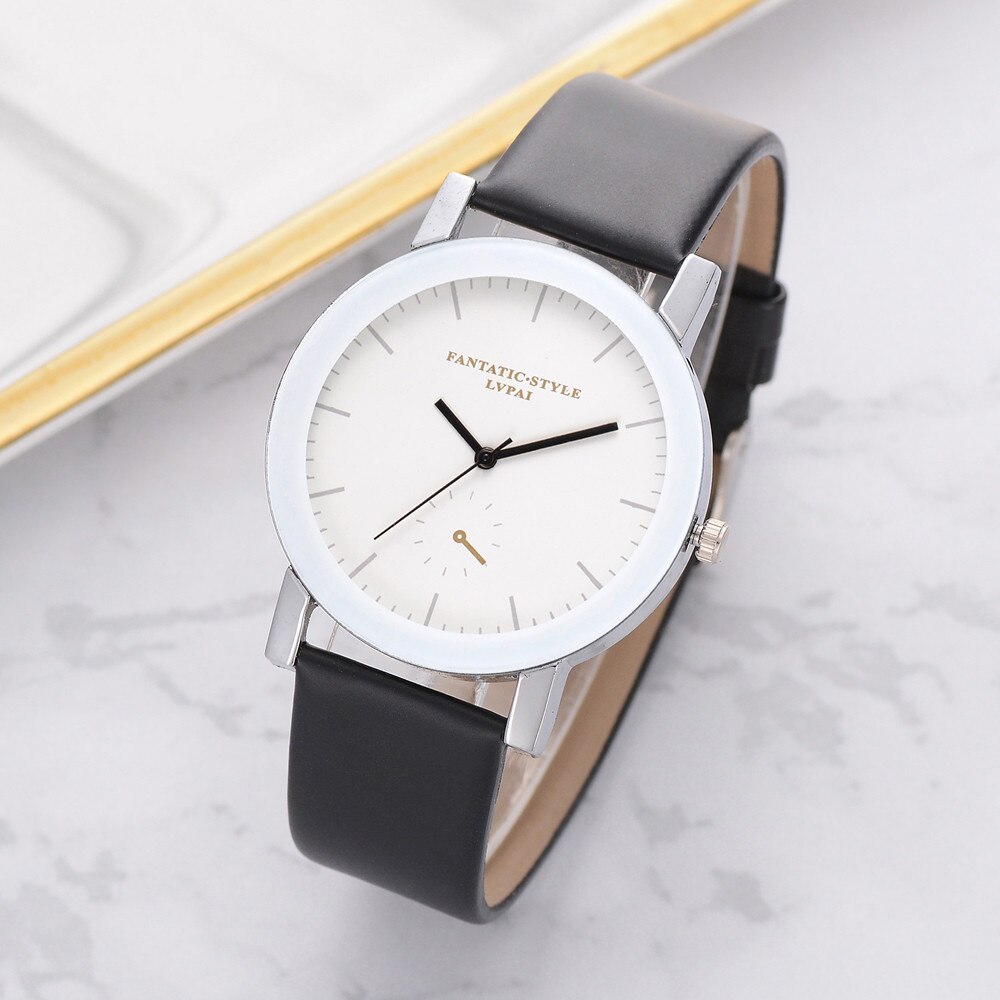 Lvpai geel dameshorloge quartz leren band polshorloge relogio feminino montre femme horloge zegarek damski: A