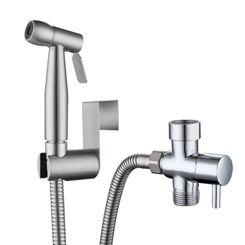 Bidet Kranen Sproeier Handheld Bidet Spuit Wc Rvs Bidet Spray Badkamer Handdouche Bidet Set Zelf Schoon: D