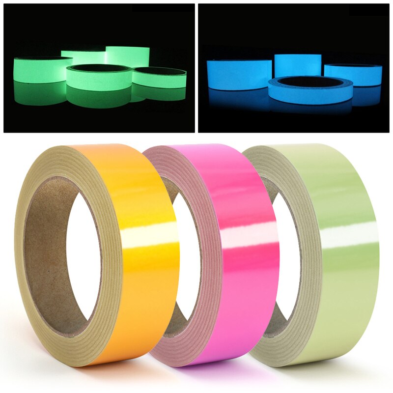 Reflective Tape Car Stickers Funny Decal DIY Light Luminous Warning Glow Dark Night Tapes Sticker Safety Accessories