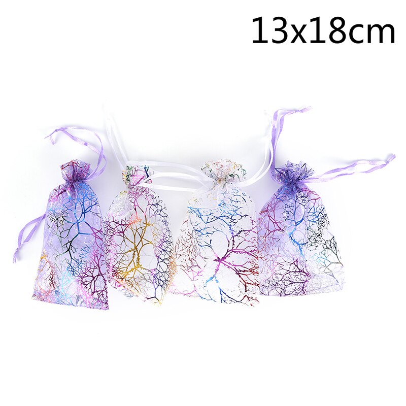 10Pcs Sieraden Pouch Bags Bruiloft Gunsten Organza Zakjes Decoratie 4 Grootte Kiezen: 13cm by 18cm