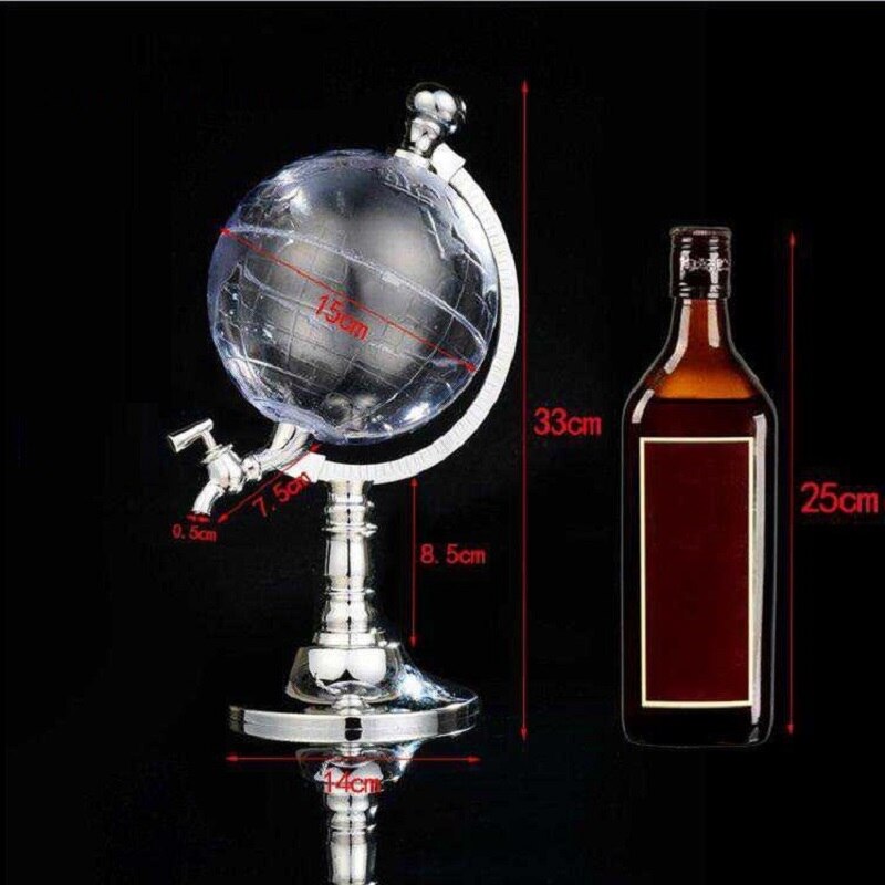 1500ml/51oz globus form vin dispenser glas opbevaring unik til bar bryllupsfest middag