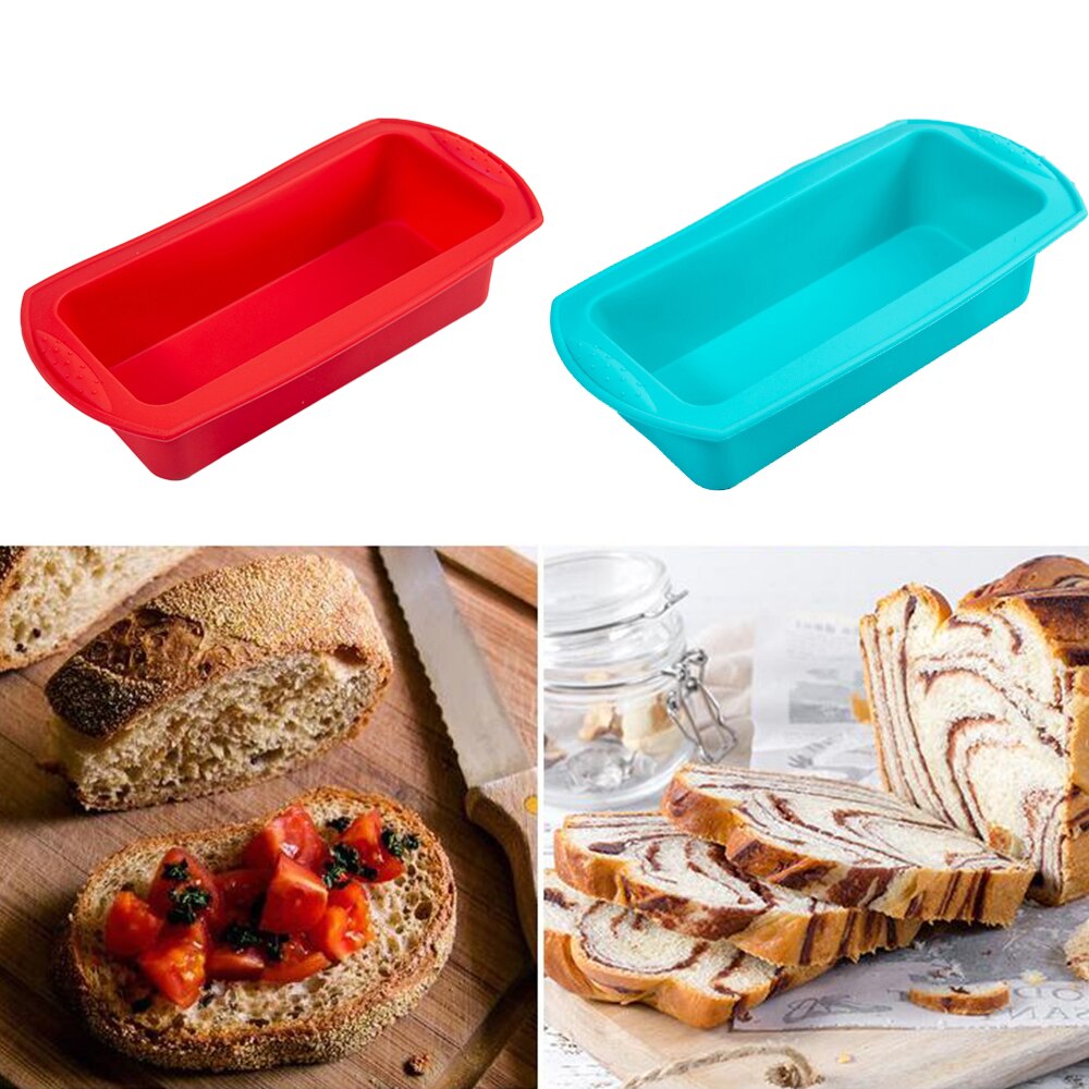 Stor rektangel silikone kageform gør-det-selv bagværk fondant muffin chokolade forme cupcake forme kage værktøj bageform