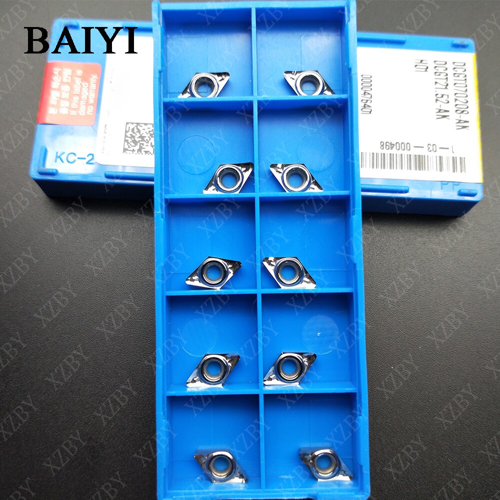 10pcs DCGT070202-AK H01 DCGT070204-AK H01 DCGT070208-AK H01 Aluminium Snijden draaiwerktuigen CNC Insert DCGT070202/070204/070208