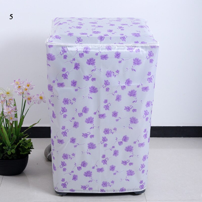 Nyttige vaskemaskine dække blomsterprint opbevaringspose holdbar støvbeskytter farverig spare plads arrangør støvdæksel: 5