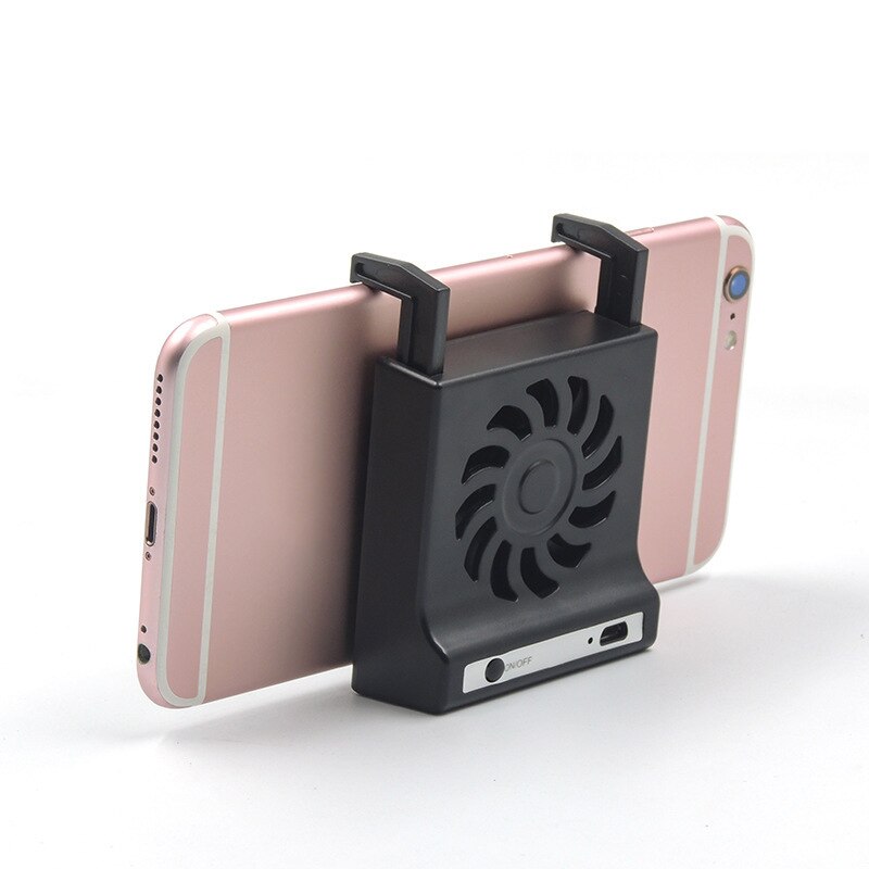 Phone Holder Phone Stand Fan 2 In 1 Universal Radiator Charger Smartphone Cooling Fan Cooler Mount Game Handle Desktop Holders