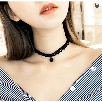 Japanese Kpop Spring Cherry Blossoms Heart Pendant Choker Short Clavicle Necklaces For Girl Cute Aesthetic Jewelry: M-1-61