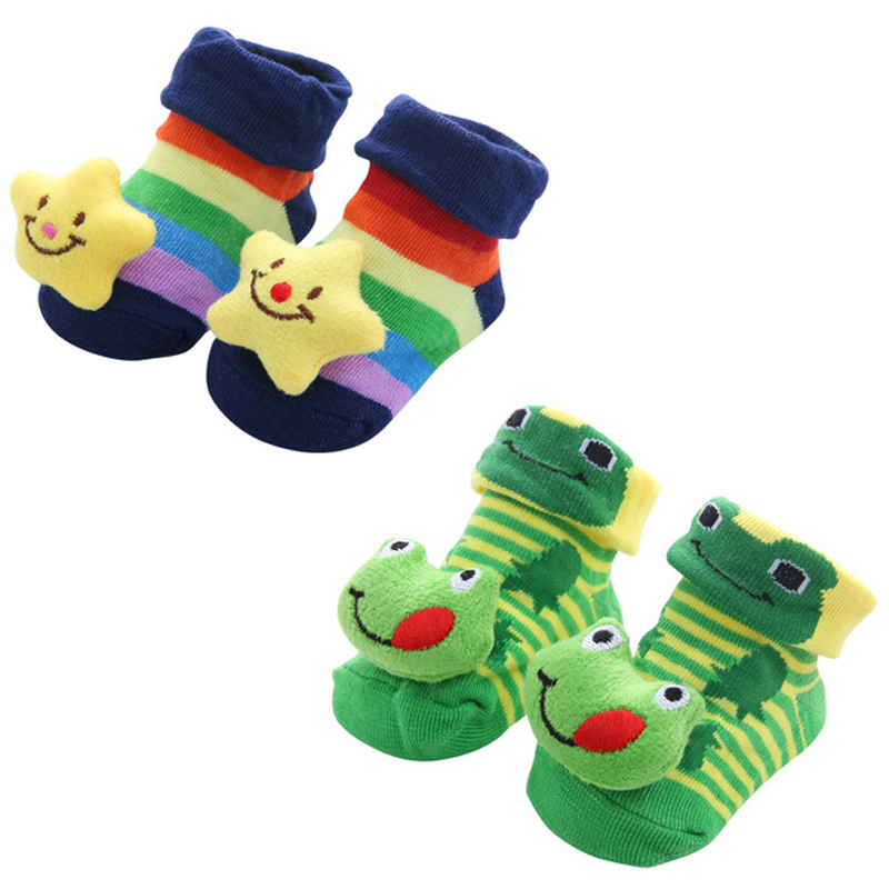Baby Socks Rubber Anti Slip Floor Cartoon Kids Toddlers Autumn Spring Animal Newborn