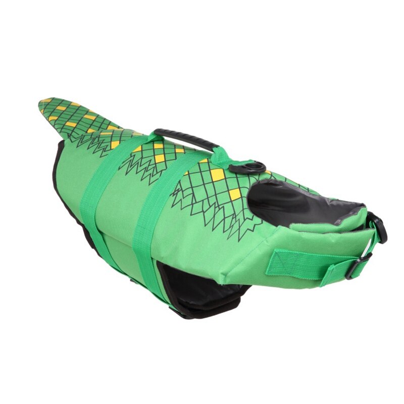 Pet Dog Life Jacket Safety Life Vest Collar Harness Saver Pet Dog Swimming Preserver Summer Swimwear Mermaid Shark For Puppy: G / L