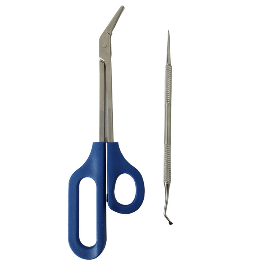 Long Handle Nail Clippers 2PC Scissors Nail Clippers Toenail Toe Ergonomic Care Pedicure Cutter Nails Tool 0418#30