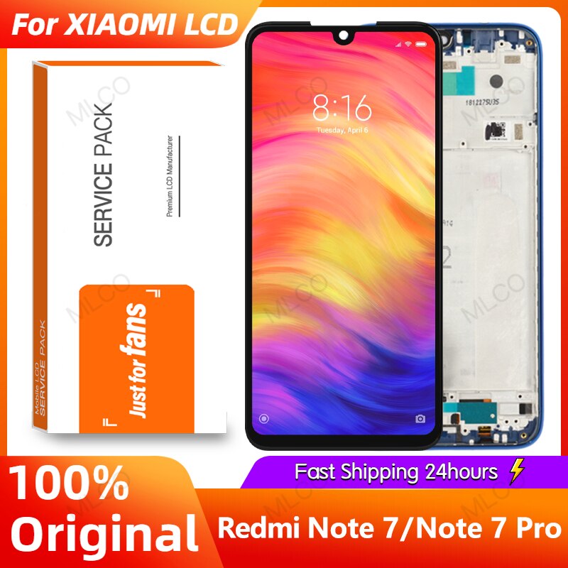 100% Originele Lcd Voor Xiaomi Redmi Note 7 Lcd-scherm Vervanging Voor Redmi Note 7 Pro Lcd Touch reparatie Onderdelen