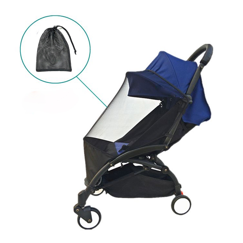 Accessoires de poussette pour bébé, moustiquaire pour Yoyo Yoyo2 avec poche pour les pieds, matériau 1:1, Protection contre les insectes volants, couverture en maille d'été: Black