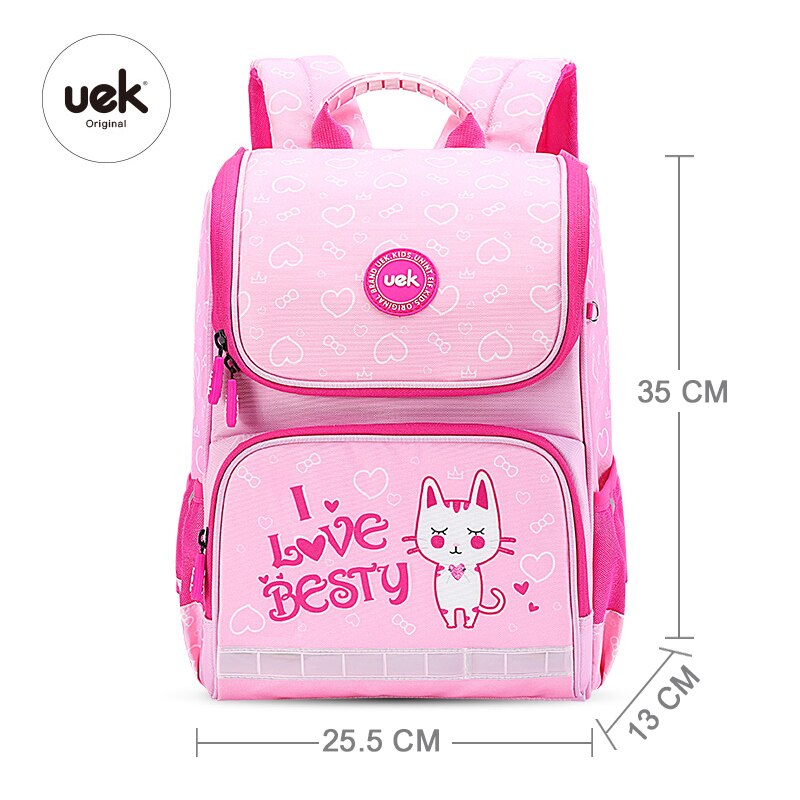 Uek Kid Primary Schoolbag Stationery Book Organizer Bag Backpack For School Girl Dinosaur Shoulders Toddler Boys Bookbag Student: Ping