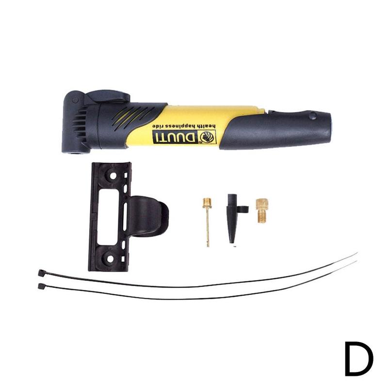 Bicycle Pump Mini Portable Multifunctional Tire Air Bike Mouth Inflator Plastic Cycling Ball Pump Tire Mtb Tyre High-streng T2u8: D