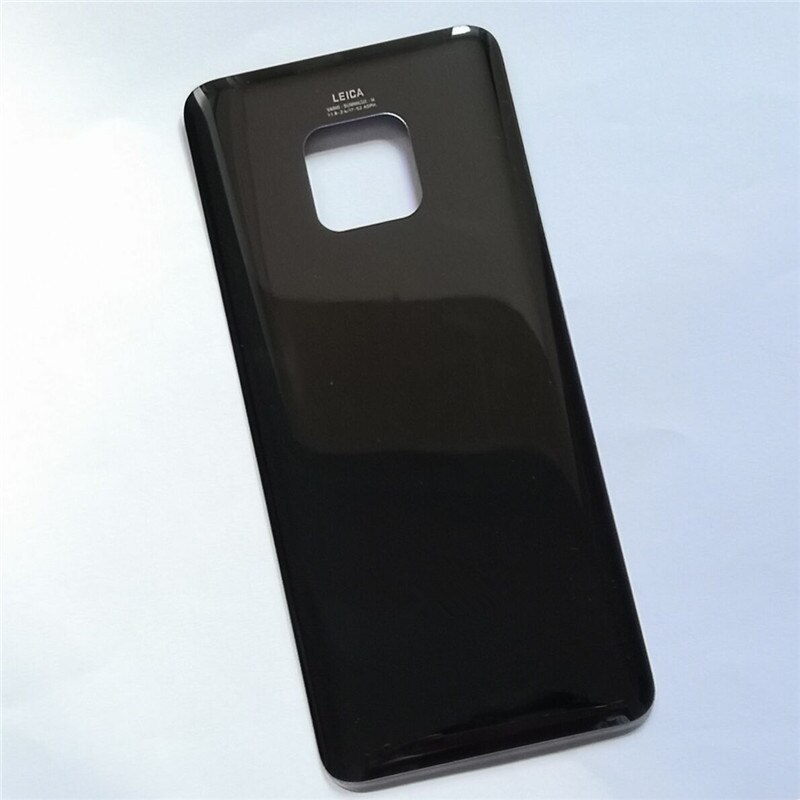 Mate20 Pro Batterie Abdeckung Für Huawei Mate 20 Pro Original Gehäuse Glas Reparatur Ersetzen Zurück Tür Telefon Hintere Fall + logo Kleber: Black