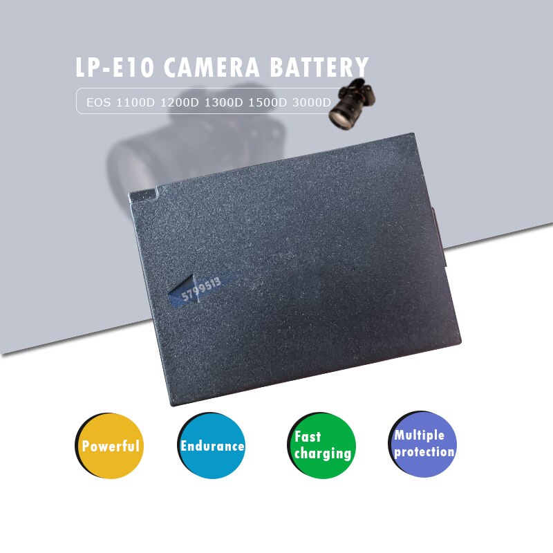 1-10 kpl 7.4v 860 mah lp -e10 lp e10 lpe 10 kameran akku canon eos 1100d 1200d 1300d 1500d 3000d kiss  x50 x70 x80 rebel  t3 t5