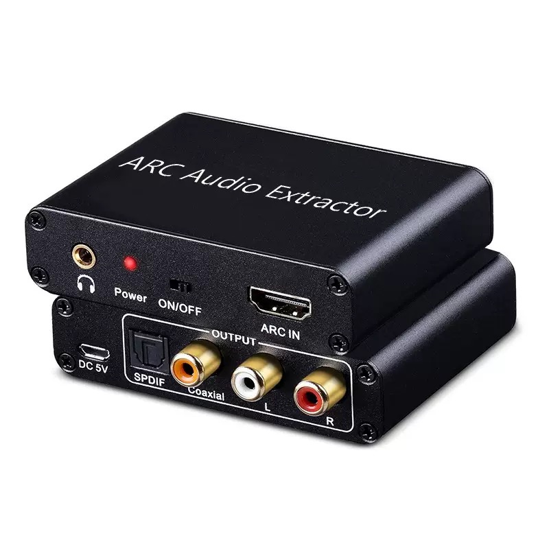 HDMI ARC Adapter, 192KHz HDMI ARC Audio Extractor with Optical SPDIF, Coaxial, 3.5mm L/R, RCA Stereo, HDMI ARC to RCA Optical Au: Default Title