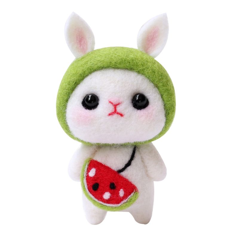 Lovely Rabbit Doll Wool Felt Craft DIY Unfinished ... – Vicedeal