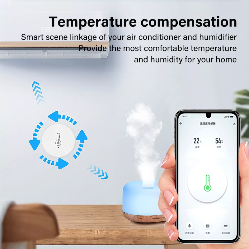 Zigbee Temperatuursensor Smart Home Thermometer Voor Tuya Smart Leven App Remote Monitor Werk Met Alexa Google Thuis Hub Nodig