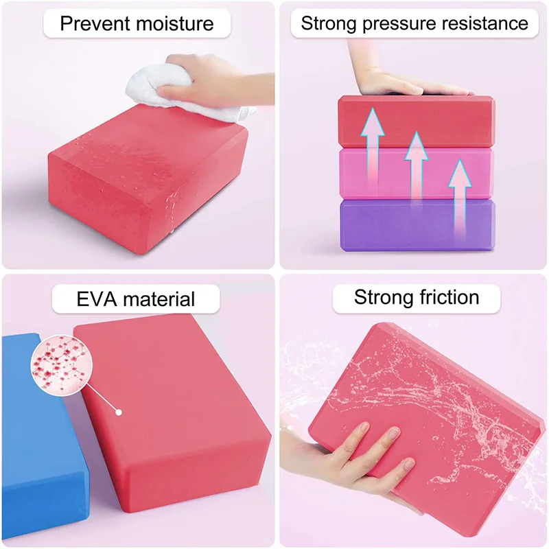 Bloques de construcción de Yoga, cubos, ladrillos de Pilates, esteras de refuerzo, suministros deportivos, equipo de ejercicio en casa, Fitness Eva, 1 ud.