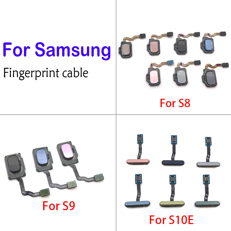 pour Samsung Galaxy S8 S9 S10e capteur d'empreintes digitales maison retour clé Menu bouton Flex ruban câble