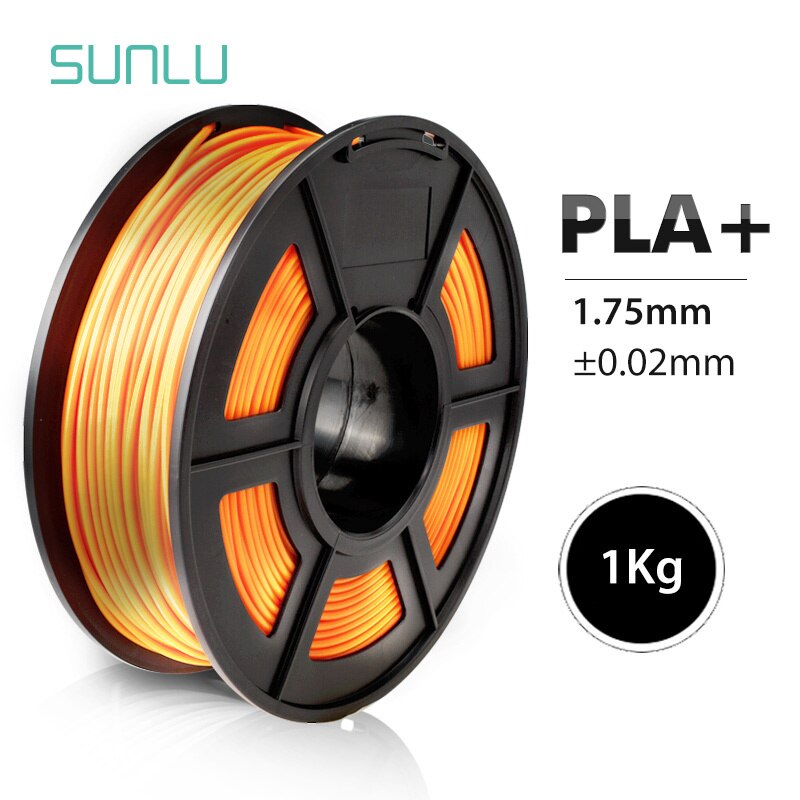 PLA Plus 3D Printer Filament 1kg 1.75mm Good Toughness PLA+/PLA Accuracy Dimension +/-0.02 Grey Color FDM 3D Printing Material: PLA PLUS  ORANGE