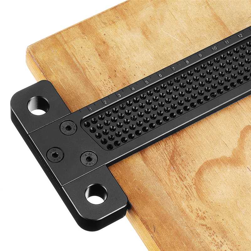 Aluminiumslegering t hul positionering metrisk måle lineal 160/260mm præcision mærkning t-regel scriber lineal træbearbejdningsværktøj