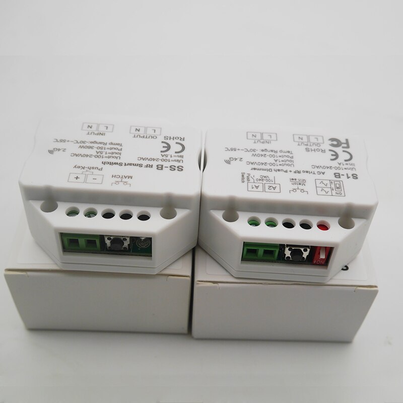 S1-B/SS-B AC Triac RF Smart Switch Output 100-240VAC 1A 240W 1.5A 360W RF smart switch with relay output led controller
