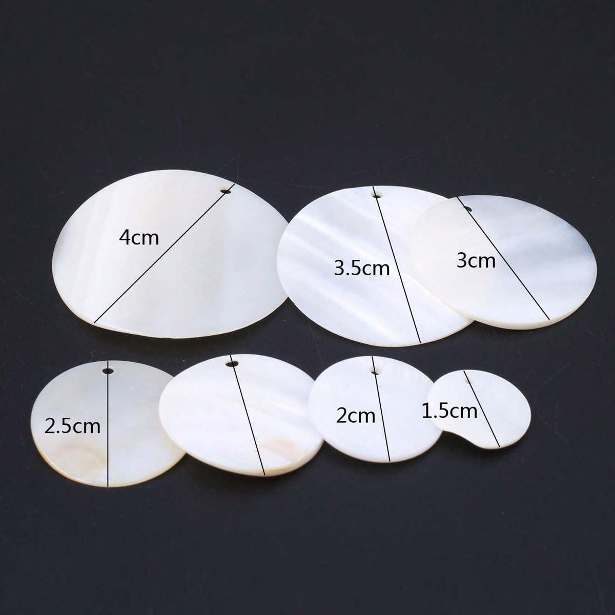 10 Stks/partij Natuurlijke Moeder Van Schelp Kralen Ronde Natuurlijke Schelp Losse Kralen Voor Het Maken Van Diy Sieraden Oorbel Ketting Accessoires: 4Mm