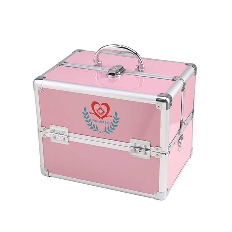 Household Medicine Cabinet Aluminum Alloy Double Open Multi-Layer Medicine Cabinet Wall-Mounted First Aid Storage Box B2: b