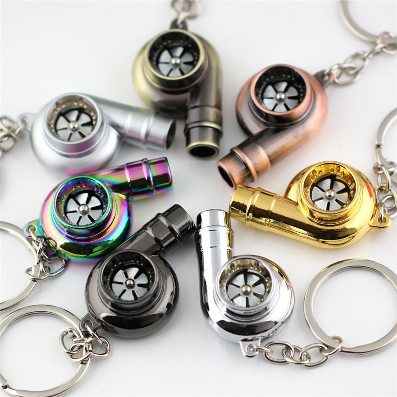 Verkligt visselpipa ljud turbo nyckelring ärm lager spinning auto del modell turbin turboladdare nyckelring ring nyckelring nyckelring