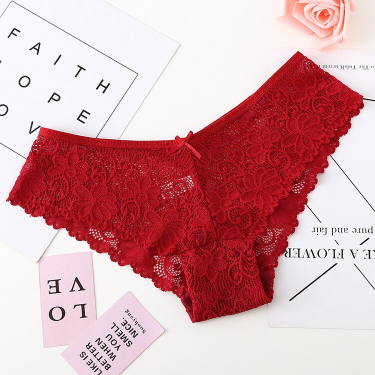 Women Sexy Lace Panties Culotte Femme Cotton Modis Tangas Low-rise Seamless Female Underpanties: 6