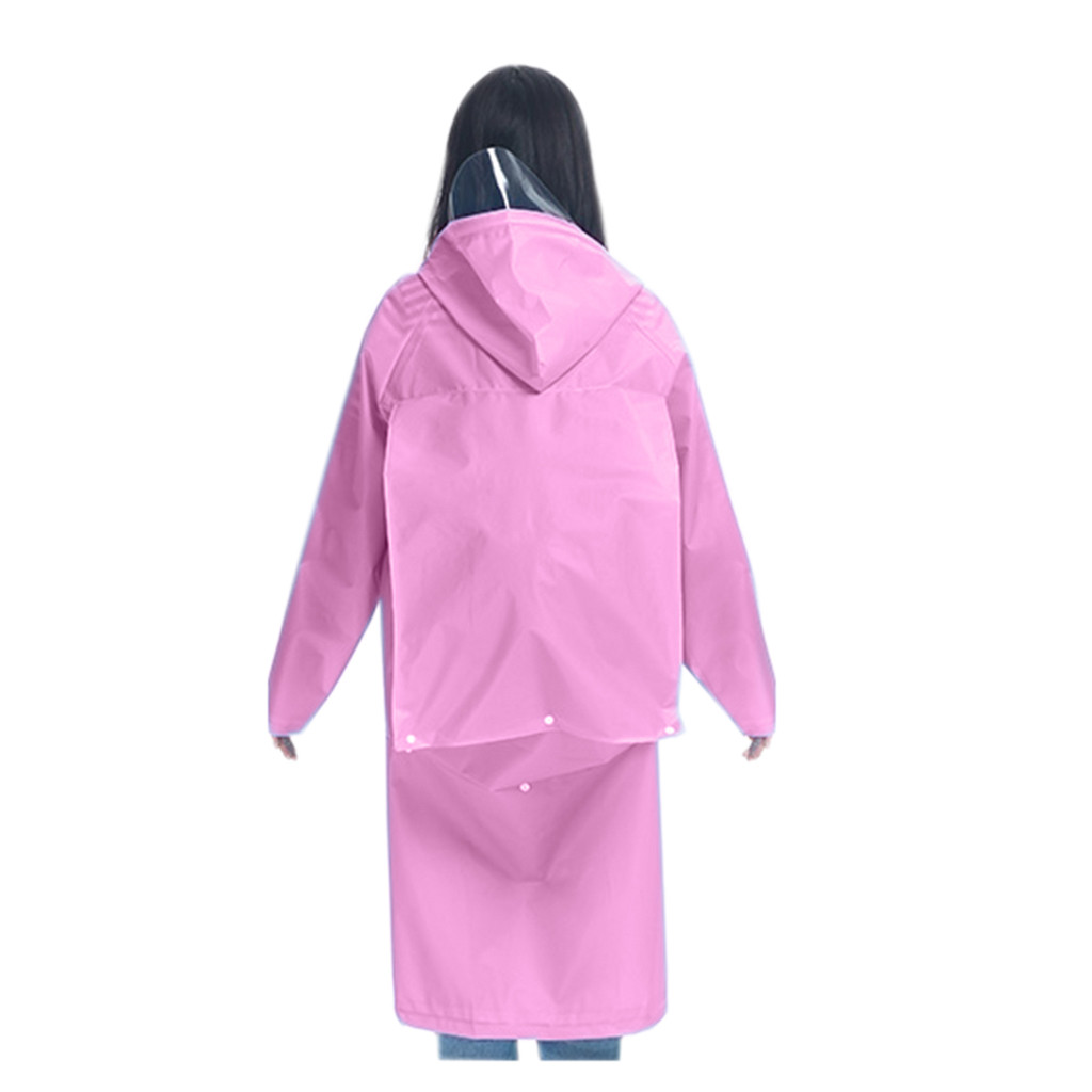 Outdoor Motorcycle Raincoat Long Men Women Hooded Jacket Rainproof Rainwear Rain Coat Poncho Environmental Driver Rain Jacket