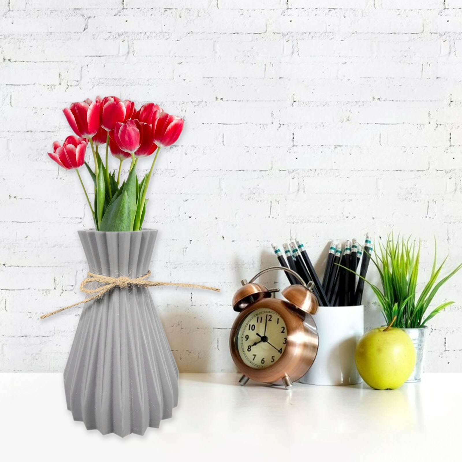Creatieve Plastic Bloem Vaas Planter Bruiloft Pot Kast Bloemen Holder Home Office Party Centerpieces Bloemstukken