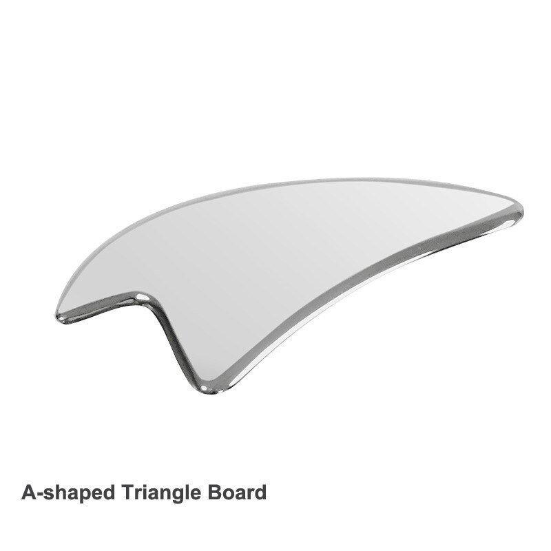 Herramientas de masaje de terapia IASTM de acero inoxidable, masajeador de tejido profundo, recuperación de Fascia, relajación muscular, tablero de raspado Guasha Gua Sha: Triangle Board