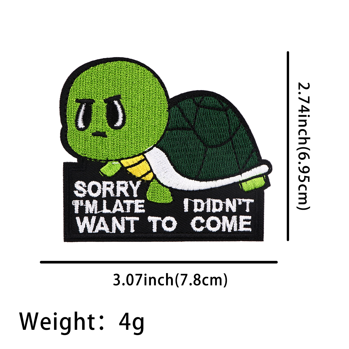 Patch d'oie drôle patchs brodés de dessin animé pour vêtements bricolage fer sur patchs pour vêtements lettres Patch autocollants: NICKEL