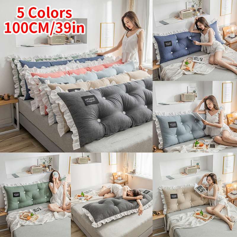 100Cm Grote Lange Lezen Kussen Bed Kussen Rugleuning Kussen Grote Sofa Taille Kussen Slaapkamer Kussen Voor Tatami Dubbele Bed