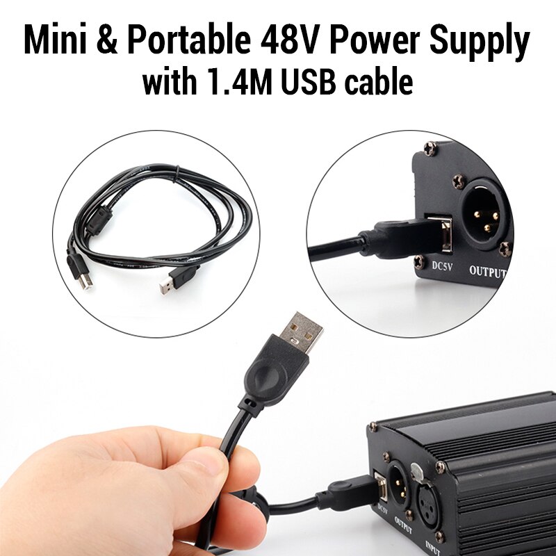 bm800 Studio Microphone 48V USB Phantom Power Karaoke bm 800 Microphone for Computer Sound Card Phantom Power with XLR Cable