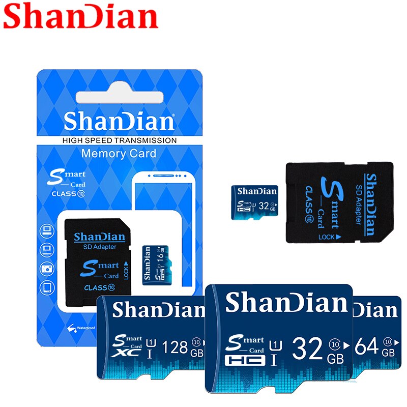 SHANDIAN Smast SD card 8gb 16gb TF Card Class 6 High Speed Mini Memory Card 32gb Smast sd Card Real Capacity