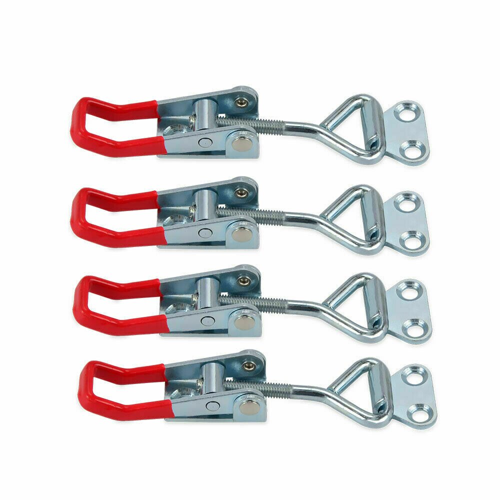 4 Pcs Toggle Latch Catch Toggle Clamp Adjustable Cabinet Boxes Case Lock Hasp